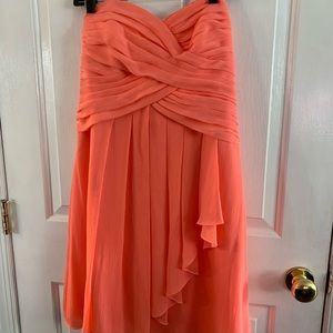 David’s Bridal Coral Bridesmaid Dress